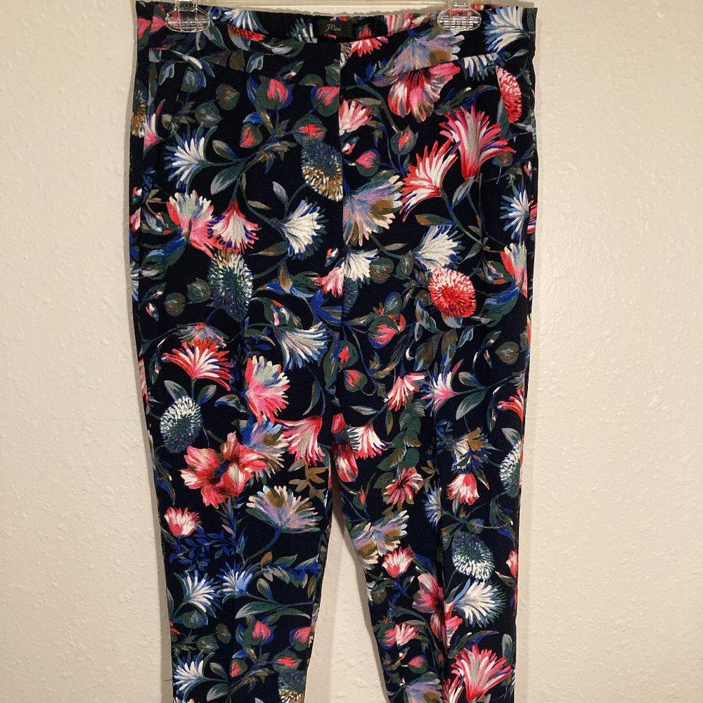 J. Crew Women's floral dress pants 8